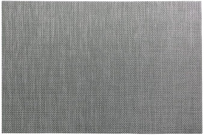 Restaurantware Carmel Mesh 16 x 12 Inch Table Placemats Set Of 6 Woven Washable Placemats - Heat Tolerant No Stain Antique Gray Kitchen Placemats Pewter Mesh Easy To Clean