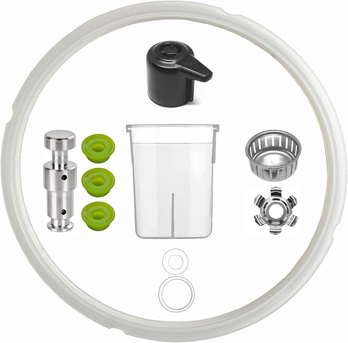 Replacement Parts for Instant Pot Duo/Duo Plus 5, 6 Qt, IP-DUO50, IP-DUO60 and IP-Duo Plus 60, Include Sealing Ring Steam Release Handle and Condensation Collector Cup