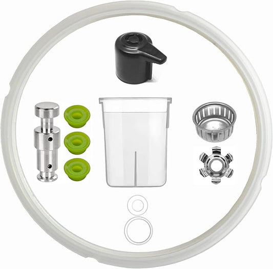 Replacement Parts for Instant Pot Duo/Duo Plus 5, 6 Qt, IP-DUO50, IP-DUO60 and IP-Duo Plus 60, Include Sealing Ring Steam Release Handle and Condensation Collector Cup