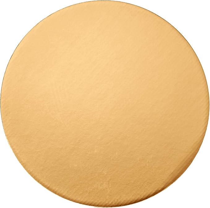 Fox Run 12-Piece Cardboard Cake Circle Base Set, 10 x 10 x 0.25 inches, Gold