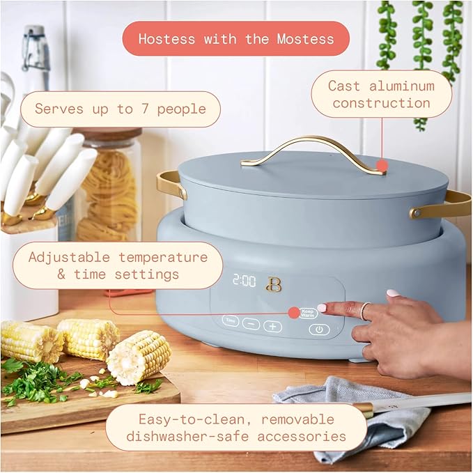 Beautiful 10-in-1 6 Qt Electric Multi-Cooker – Cook Faster & Healthier with Versatile Functions: Ideal for Holiday Recipes, Thanksgiving Sides, Christmas Parties & Family Gatherings
