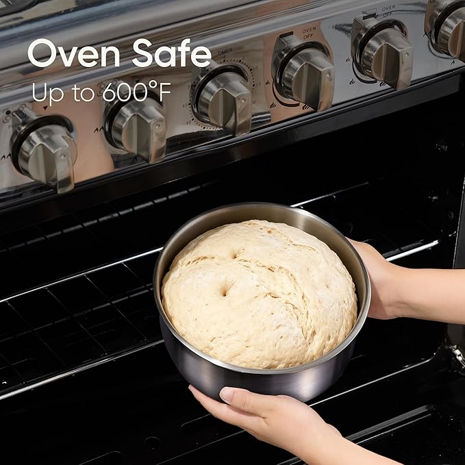 CAROTE 13pcs Tri-Ply Stainless Steel Cookware Set with Detachable Handle, Pots and Pans Set, Induction Kitchen Cooking Sets, RV/Camping Cookware, Oven Safe, Woodgrain Style