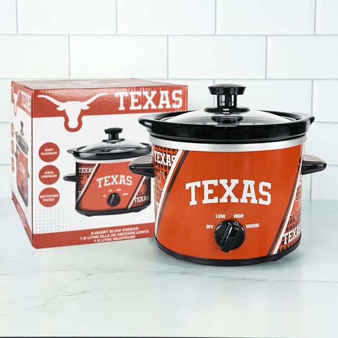 Uncanny Brands Texas Longhorns 2qt Slow Cooker - Small Kitchen Appliance