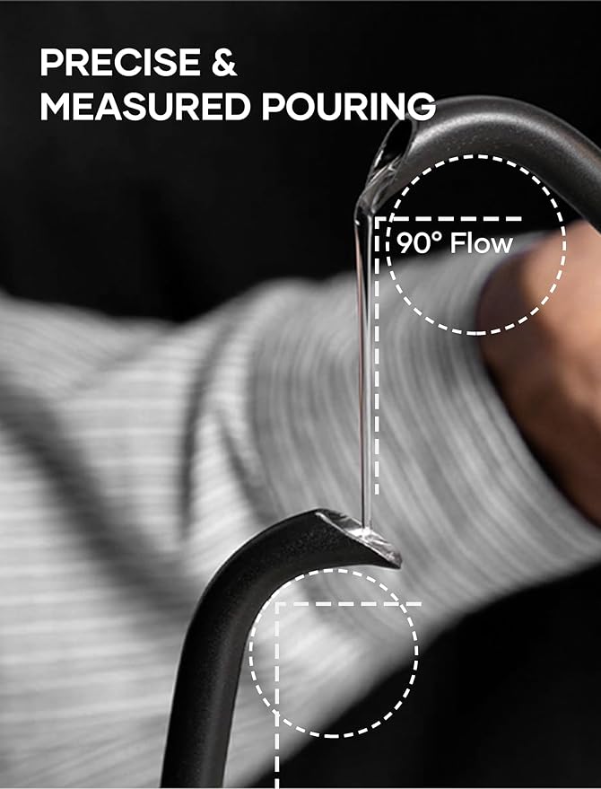 Cocinare FLOW M9 Electric Gooseneck Kettle, ±1℉ Temperature Control for Pour-over Coffee & Tea, Stainless Steel Interior, Quick Heating for Boiling Water (Wave)