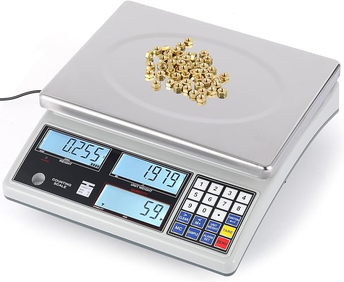 Bonvoisin Industrial Digital Scale for Parts & Coins (10kg/22lb, 0.1g) - Electronic Inventory Counting Scale