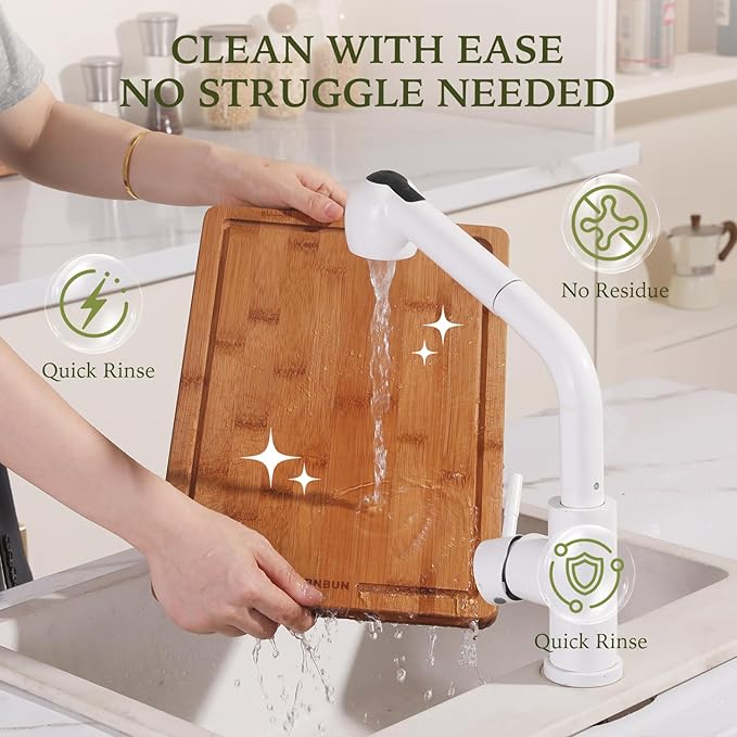 Bamboo Cutting Board for Kitchen, Wooden Cutting Board 3-Piece Set with Non-Slip Mat Deep Juice Groove and Built-In Handles, Wood Cutting Board for Meat Vegetables Fruit Ideal Gift for the Home