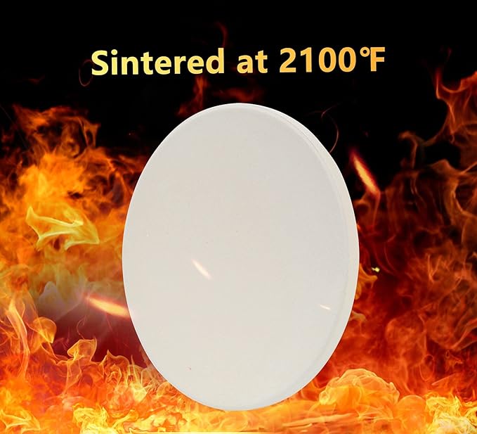 GasSaf 10" Round Pizza Stone for Oven and Grill, Small Baking Stone Safe and Duraable Cordierite, Cooking Stones for Baking Crisp Crust Pizza, Bread