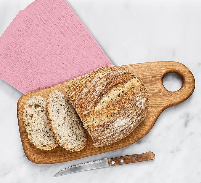 Softolle Bar Mop Towels, Pack of 12-16x19 Inches - 100% Cotton Super Absorbent Towels, Multi-Purpose for Home and Bar Cleaning (Pink)