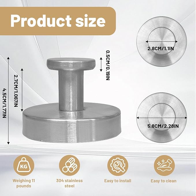 4 Pcs Suction Cup Hook for Shower，Removable Hooks，Towel Hooks，Suction Hooks for Bathroom, Bedroom, Glass Window (Silver)