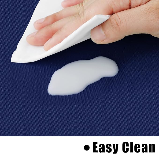 homing Square Vinyl Tablecloth, Waterproof Spillproof Plastic Flannel Backed Table Cloth, Wipe Clean Table Cover for Dining, Buffet Parties and Camping (Navy Blue, 54" x 54")