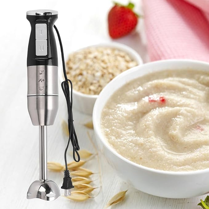 400W Immersion Hand Blender, Electric Handheld Stick Mixer Hand Blender with 2 Mixing Speed, Stainless Steel Blades, for Blending Smoothie, Soup, Baby Food