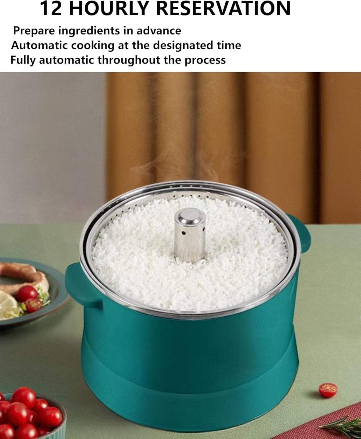 4L Multifunctional Pot, 110v Automatic Lifting Low Sugar Rice Cooker, 900w Manual Lifting Electric Hot Pot. A Steaming/Boiling/Stewing Pot That Can Keep Warm And Timed