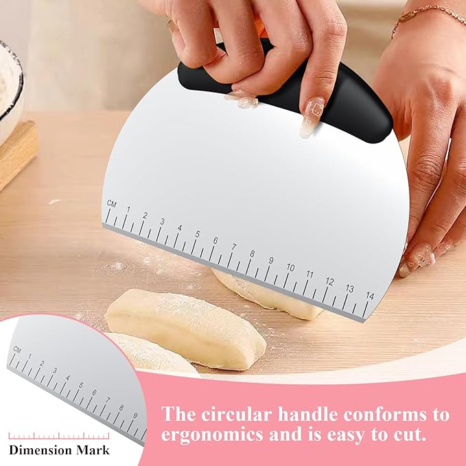 Biscuit Cutter Set, Dough Blender, Pastry Cutter, Biscuit Cutter, Dough Cutter,Pastry Cutter Set, Round Sifter,Baking Dough Tools for Cooking Cookies (3 Pcs/Set)