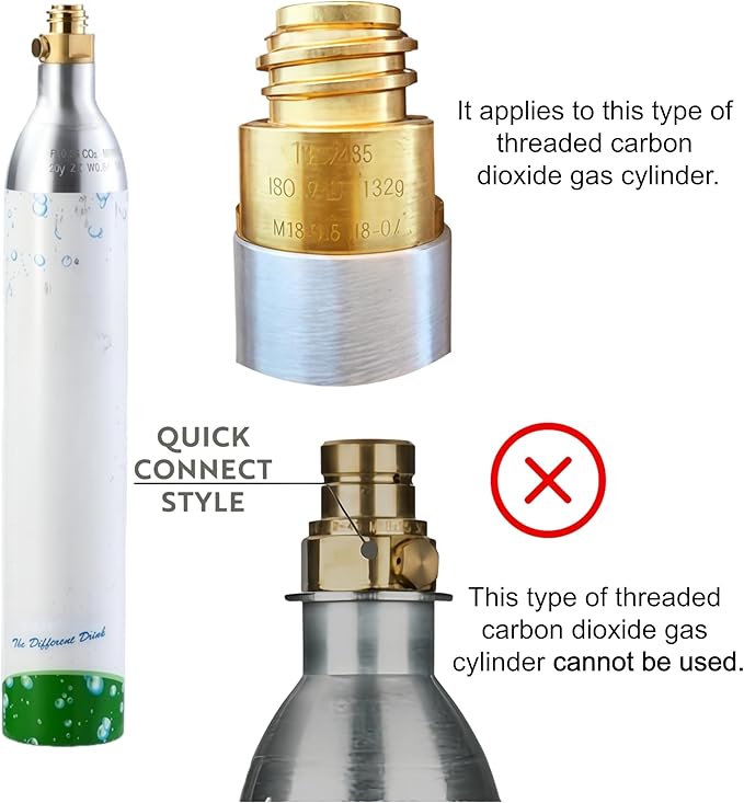 Sparkling Water Maker - 304 Stainless Steel Soda Maker, Multi-Beverage Compatibility & Enhanced Bubbles, Ideal for Homemade Diy Carbonated Water Machine(CO2 Carbonator NOT Included)