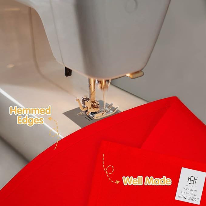 BRILLMAX 6 Pack Red Tablecloths for 8 Foot Rectangle Tables 60 x 126 Inch - 8ft Rectangular Bulk Linen Polyester Fabric Washable Cloth Cover for Wedding Reception Banquet Birthday Party