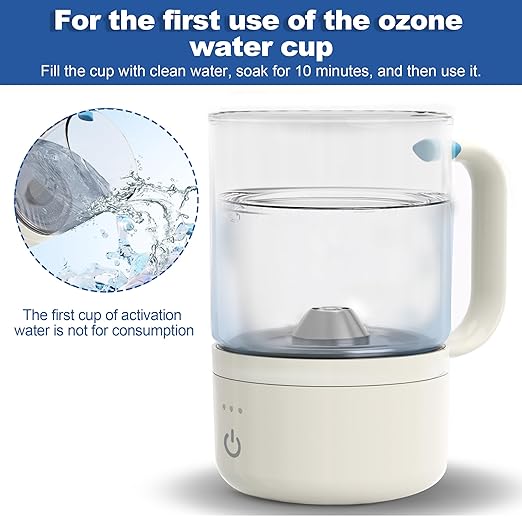 Water Cup Bathroom Multi-Purpose Mouthwash Cup Portable Rechargeable Fresh Oxygen Cup O3 Generator Outdoor Sports Hydrogen Water Purification Ozonated Water Glass Cup
