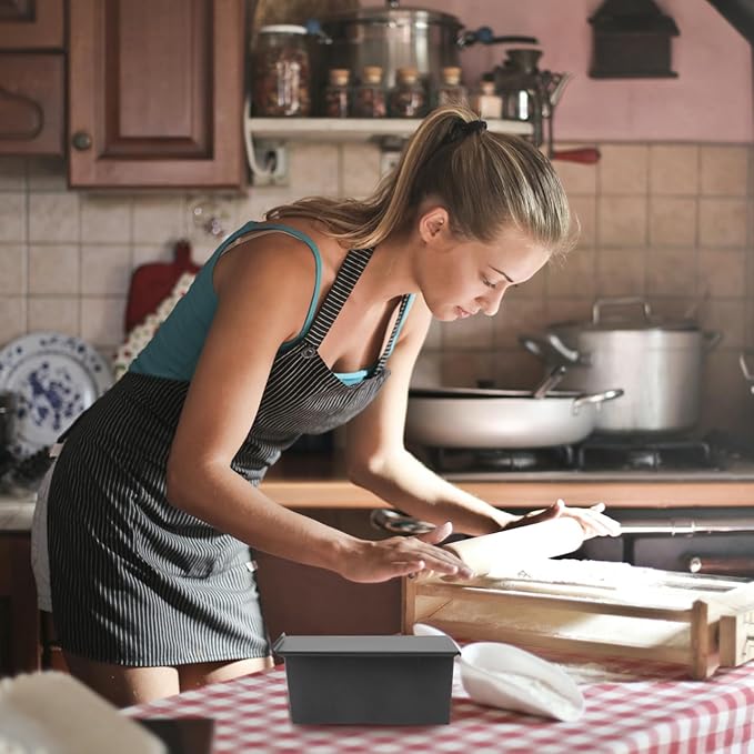 Luxshiny Black Non-Stick Bread Baking Pan, 450g