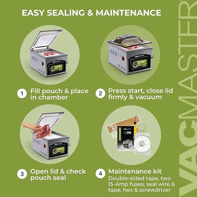 VacMaster VP210 Maintenance-Free Chamber Vacuum Sealer with 10.25” seal bar
