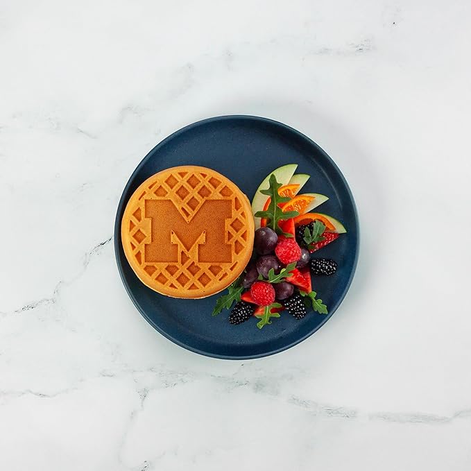 Uncanny Brands Michigan Wolverines Mini Waffle Maker - Small Kitchen Appliance