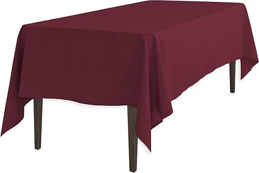 LinenTablecloth 70 x 120-Inch Rectangular Polyester Tablecloth Burgundy