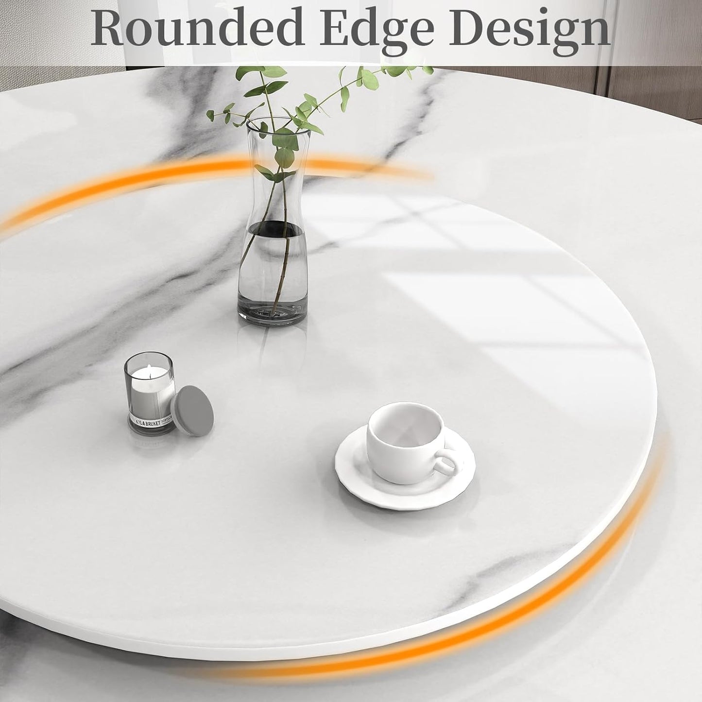 31.5" Lazy Susan for Table Top Sintered Stone Rotating Serving Tray for Dining Table, Kitchen Lazy Susan Organizer Spinning Rotating Food Server Party Centerpieces