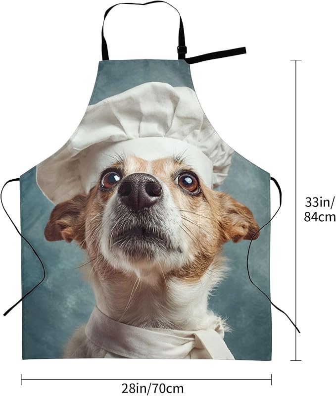 Funny Animal Apron with 2 Pockets Waterproof for Men Women Kitchen Garden Decor