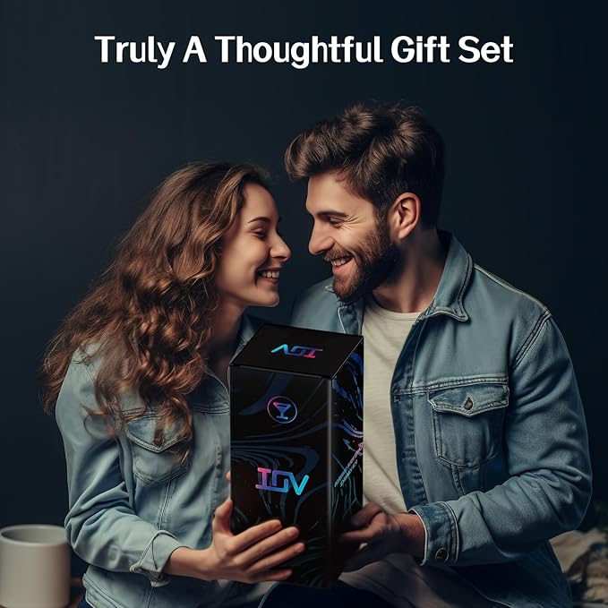 IOV Cocktail Shaker Bar Set, 24oz Martini Shaker with Built-in Strainer, Bar Tool Kit with Recipes Booklet, Professional Stainless Steel Large Bartender Drink Shaker Margarita Alcohol Mixer- Gold