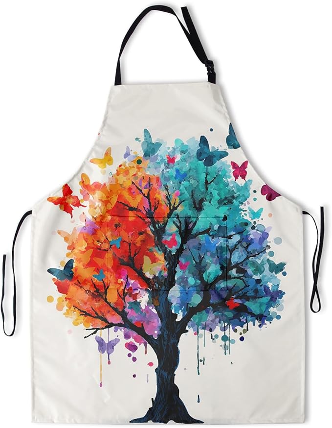 Funny Animal Apron with 2 Pockets Waterproof for Men Women Kitchen Garden Decor