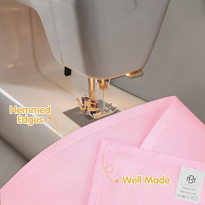 BRILLMAX 6 Pack Pink Tablecloths for 8 Foot Rectangle Tables 60 x 126 Inch - 8ft Rectangular Bulk Linen Polyester Fabric Washable Cloth Cover for Wedding Reception Banquet Birthday Party