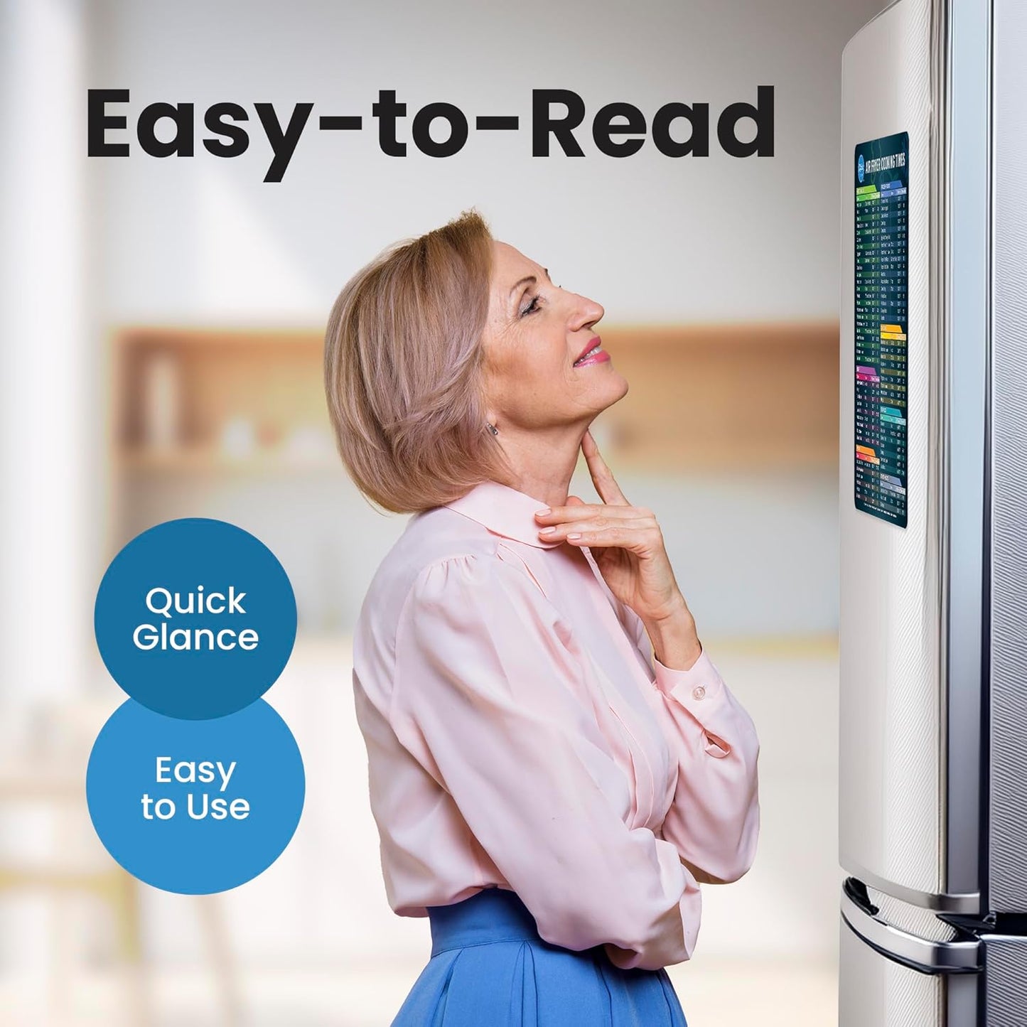 Air Fryer Magnetic Cheat Sheet Set - Air Fryer Accessories Cookbook - Pressure Cooker Magnet Sheet As Seen on The Today Show - Quick Reference Guide for Cooking and Frying (Black Bundle)