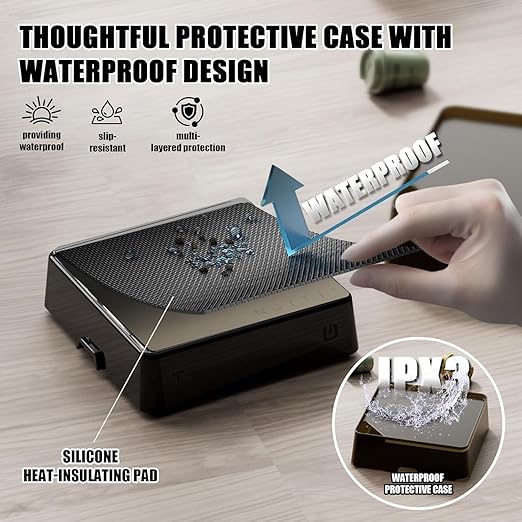 Coffee Scale PRO - 0.1g Precision Digital Rechargeable Espresso Scale with Timer, LED Hidden Screen, Portable Compact for Coffee Beans, Grounds, Baking & Food, Spill-Free Notched Lid for Easy Pouring