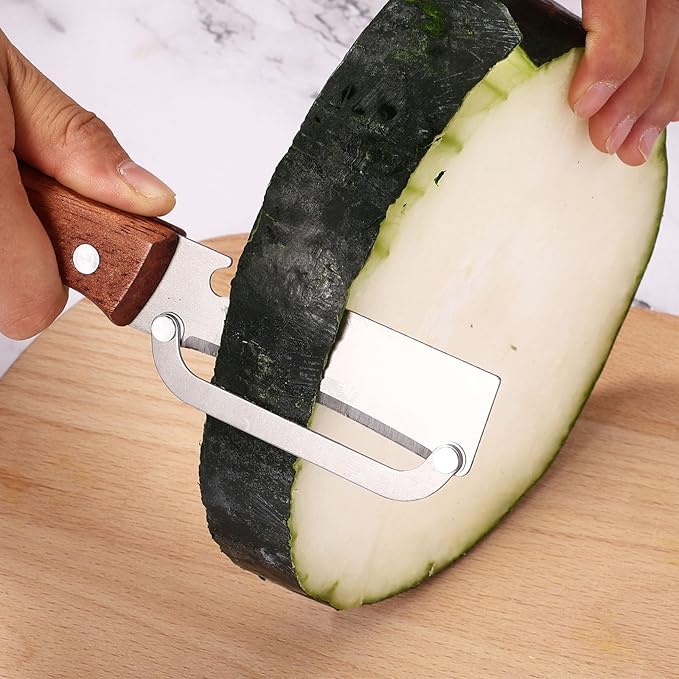 Multi-Functional Vegetable Peeler, Stainless Steel Fruit Peeler with Bottle Opener & Wooden Handle Practical Kitchen Food Veggie Tool Gadget Accessories Supplies for Apple Potato Mango Kiwi