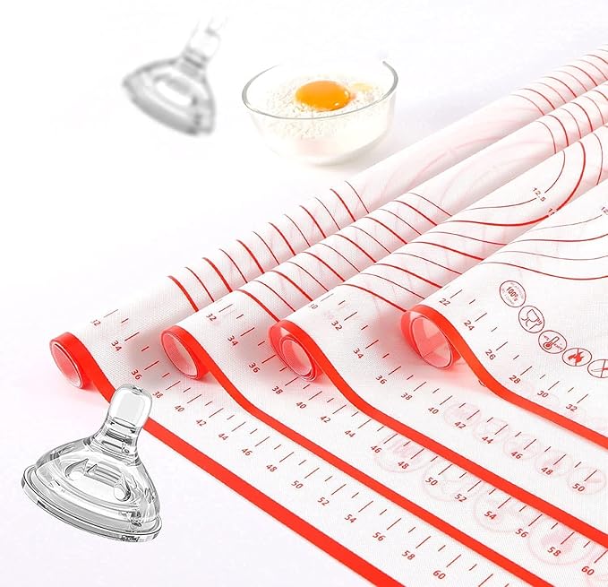 5 pcs Pizza Tool Set Includ Pastry Pizza Roller, Pizza Dough Docker that Time-Saving and Dough Scraper Cutter and Pizza Cutter Wheel and Silicagel Pastry Mat (5 pcs)