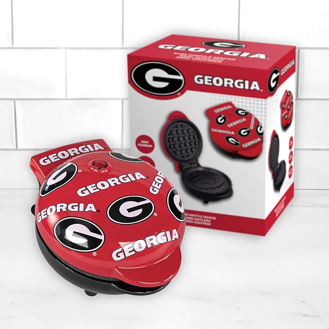 Uncanny Brands Georgia Bulldogs Mini Waffle Maker - Small Kitchen Appliance