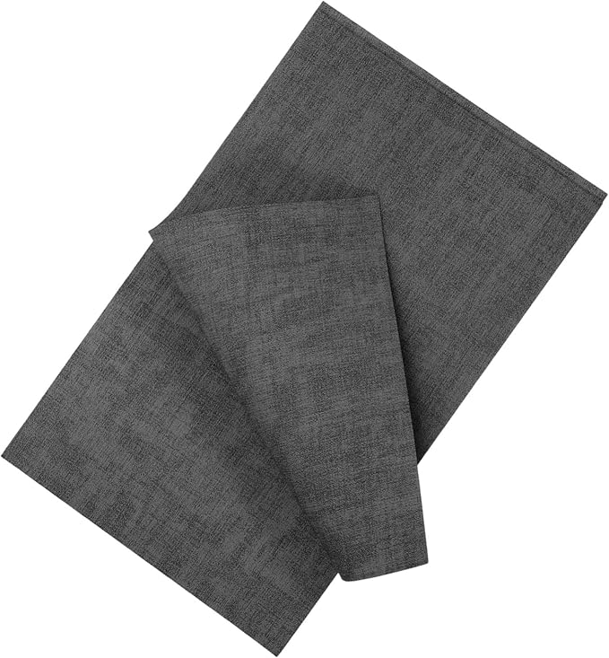 2pcs Reversible Faux Leather Placemats Heat Resistant Non-Slip Dining Table Mats with Spillproof Surface for Indoor Outdoor Use