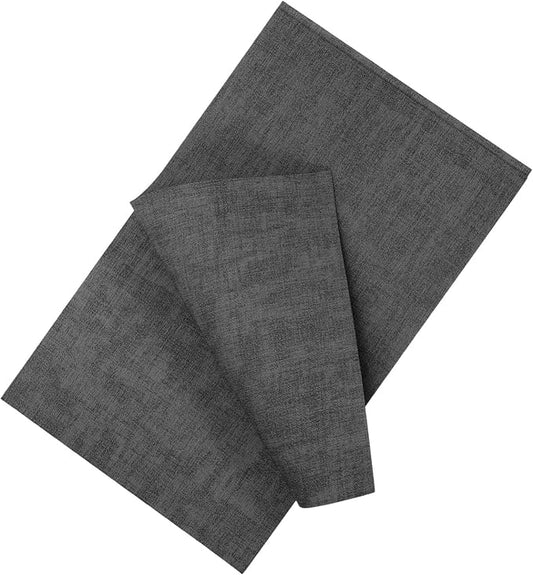 2pcs Reversible Faux Leather Placemats Heat Resistant Non-Slip Dining Table Mats with Spillproof Surface for Indoor Outdoor Use