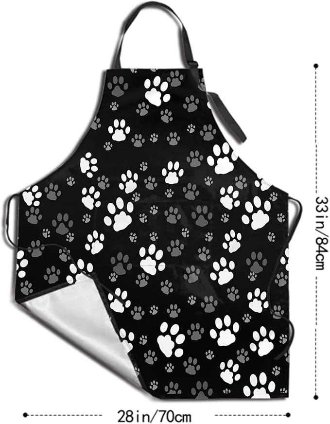Funny Animal Apron with 2 Pockets Waterproof for Men Women Kitchen Garden Decor
