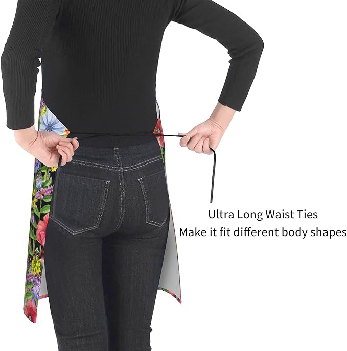 Funny Animal Apron with 2 Pockets Waterproof for Men Women Kitchen Garden Decor