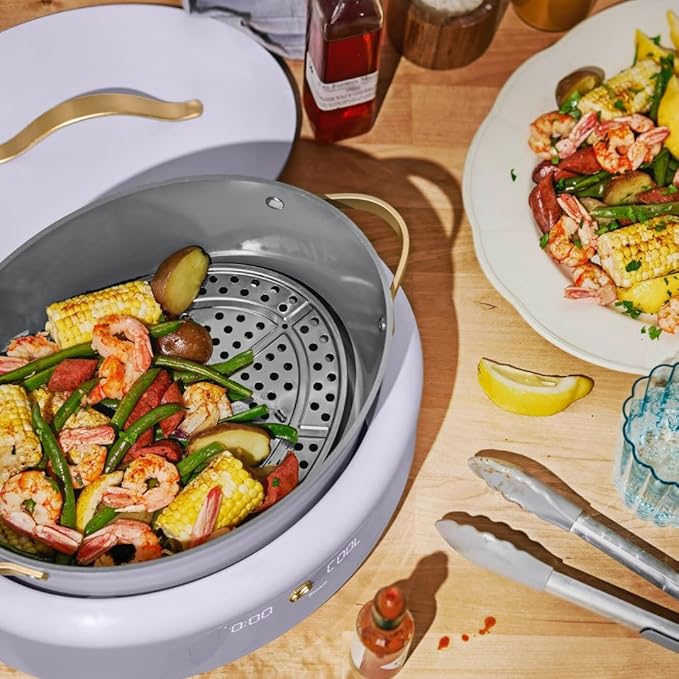 Beautiful 10-in-1 6Qt Electric Multi-Cooker with 7 Presets,Oven-Safe Pot & Lid,Sauté, Steam,Slow Cook,Slow Cooker, Simmer,Rice & More,Touch Display,Dishwasher Safe,Serves Up to 7(Lavender)