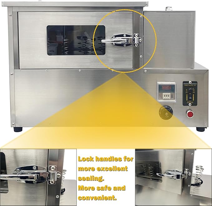 Stainless Steel Pizza Cone Oven with 12pcs Removable Bases Electric Rotational Countertop Pizza Oven 110V 2000W for Usage with Pizza Cone Making Machine