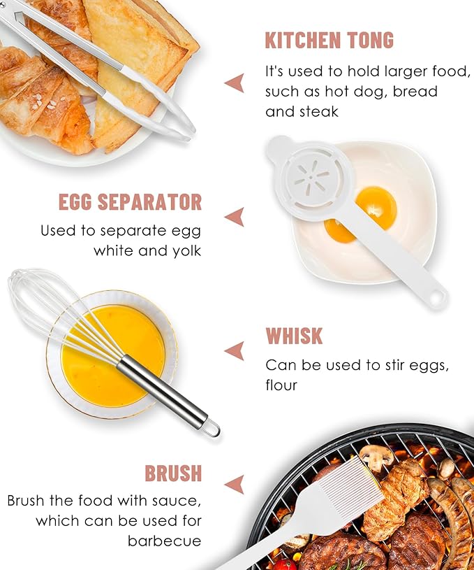 Kitchen Utensils Set-12 Pieces Silicone Cooking Utensils Set (Dishwasher Safe) 392°F Heat Resistant Spatula Set,Kitchen Utensil Set for Nonstick Cookware,Best Kitchen Tools with Holder