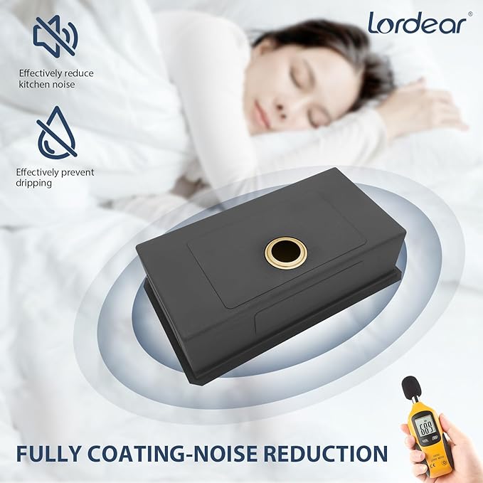 Lordear Gold Undermount Kitchen Sink Workstation 30 Inch Kitchen Sink 16 Gauge Stainless Steel Under Counter Sink Single Bowl Handmade Kitchen Sinks Basin 30x19x10 Inch