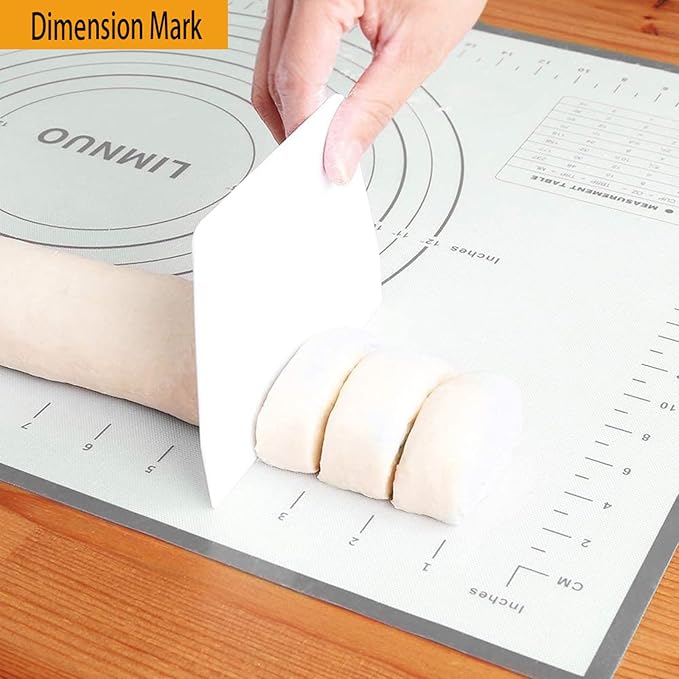 Silicone Pastry Mat Extra Thick Non Stick Baking Mat, Fondant Mat,Counter Mat,Dough Rolling Mat, Oven Liner, Pie Crust Mat