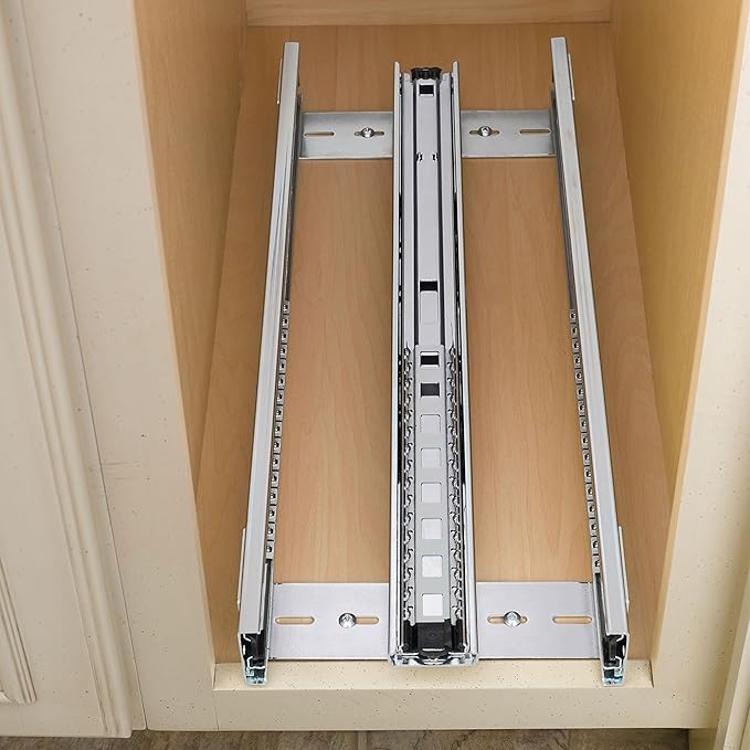 Rev-A-Shelf 6.5" Pullout Kitchen Cabinet Storage Organizer Slide Out Pantry Spice Rack with Adjustable Shelves, Natural Maple, 448-BC-6C