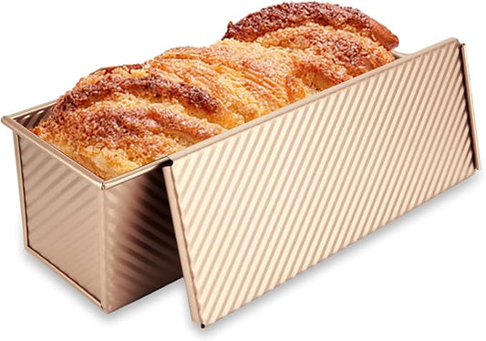 Pullman Loaf Pan with Lid 13x4 Bread Pans for Homemade Bread Sandwich Bread Loaf Pan Banana Bread Pan Nonstick Sourdough Bread Baking Pan Metal Bread Pan Extra Large Loaf Pans Tin for Meatloaf