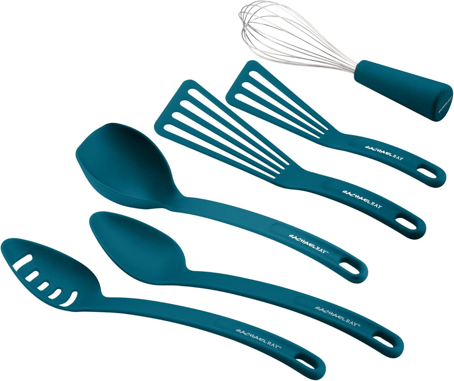 Rachael Ray Nylon Nonstick Tools Set, Marine Blue, 6-Piece, Tools and Gadgets