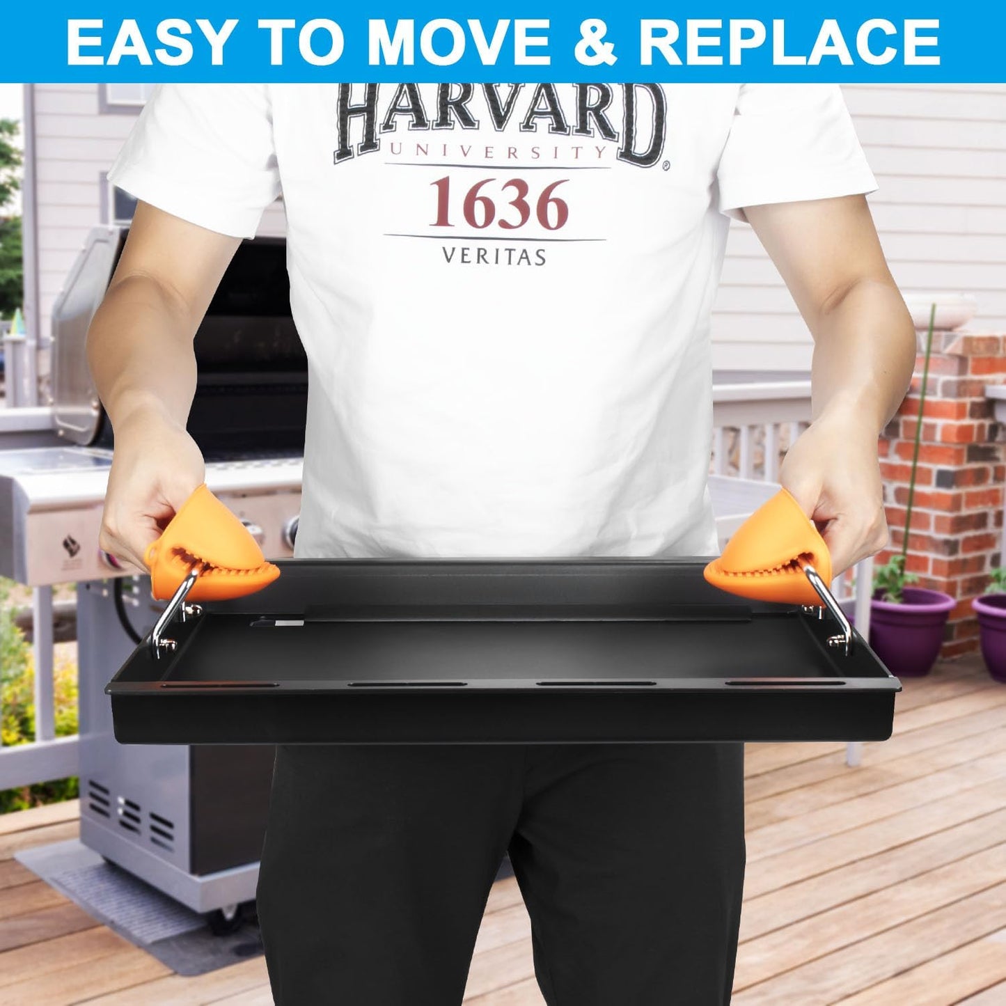 Griddle Inserts for Charbroil Performance 5 Burner Grill, Flat Top Griddle for Charbroil Grill 463275517 463243518 463243519 463275717 463372017 463348017, Replace for G470-0002-W1 G470-0003-W1