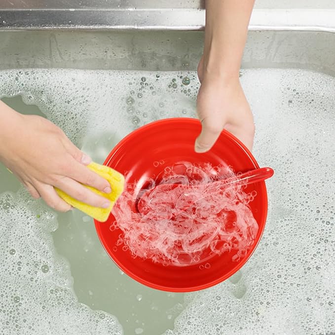 Vintage Ramen Bowl Set Multi-use Noodle and Rice Bowls with Premium Sturdy Material for Instant Noodles Desserts and Asian Dishes Kitchen Tableware with Fine Craftsmanship