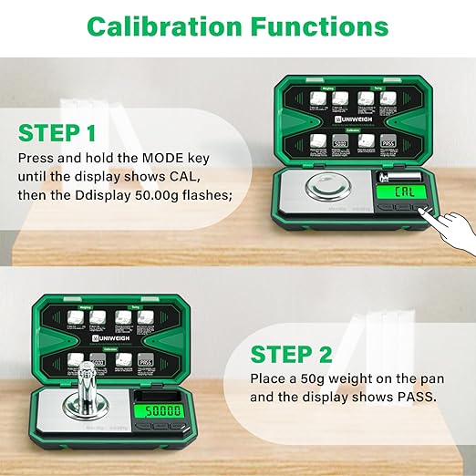 Milligram Scale Precision 0.001g/50g, Digital Jewelry Scale for Powder,Coins,Gold,Gem,Reloading,Micro Gram Scale with 6 Units,Tare,Cal Weight,Pocket mg Scale with Battery Powered