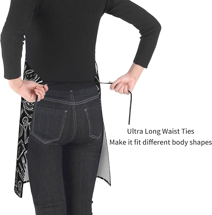 Funny Animal Apron with 2 Pockets Waterproof for Men Women Kitchen Garden Decor